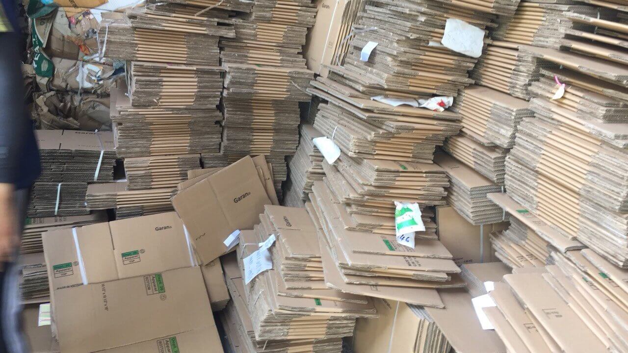 Phế liệu giấy carton, thùng carton đóng hàng hóa